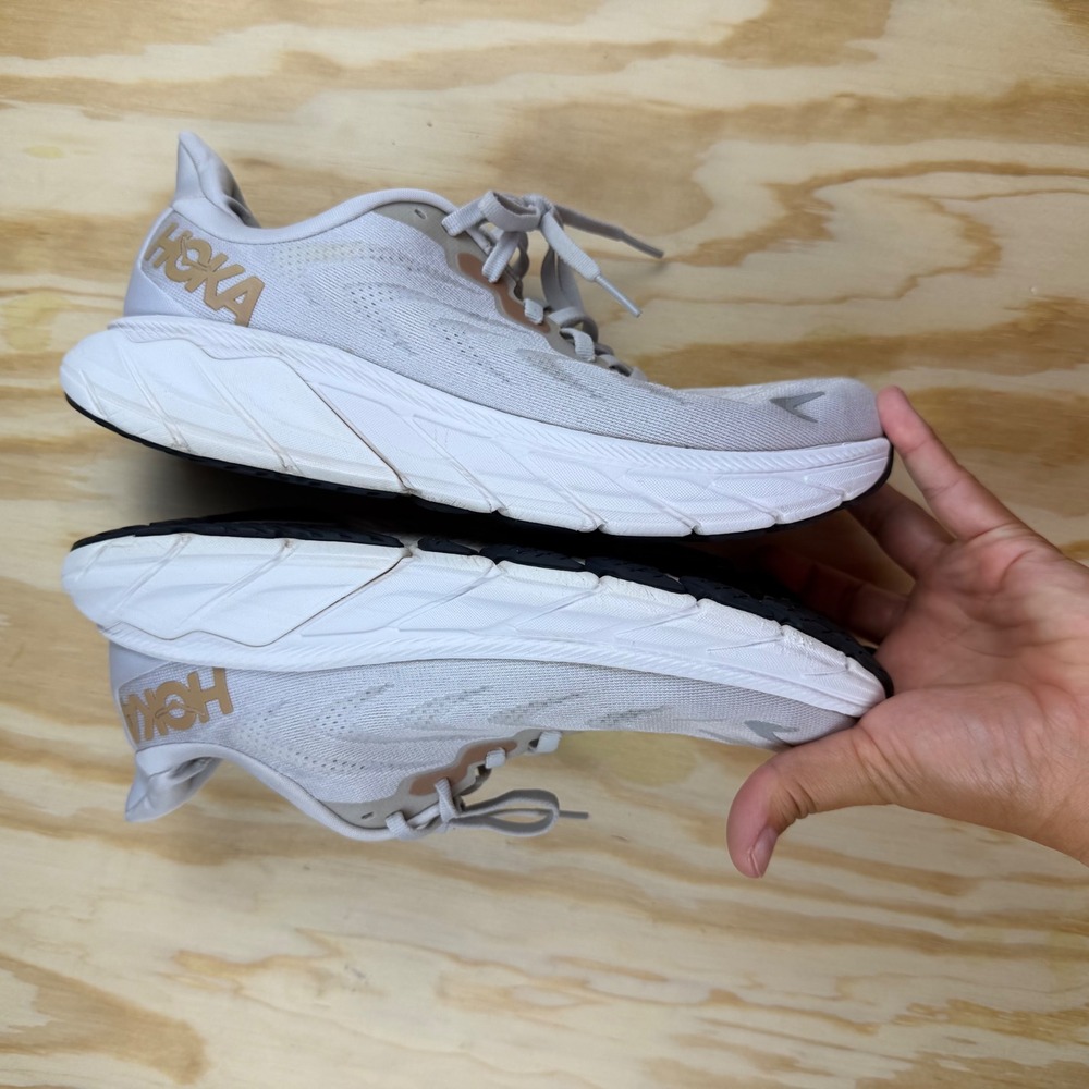 Hoka Clifton 8 Womens 7.5 Running Shoes Grey Rose Gold Summer Song - Picture 8 of 10